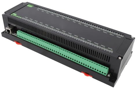 Luocute 30-Channel PoE Ethernet Relay Module, Modbus RTU, MQTT Control with Optocoupler Isolation, Relay Driver Chip, LED Indicators, Flash Functions, ABS Design, ISA Rail Mounted