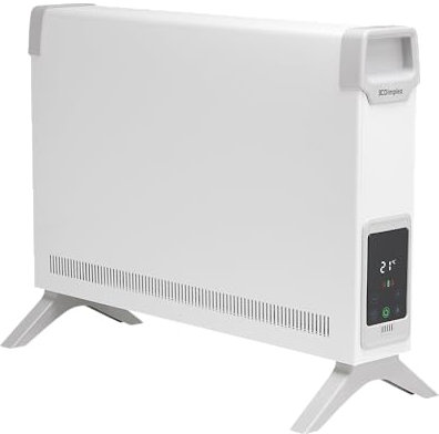 Dimplex ML2CE 2KW Freestanding DigitalConvector Heater with Touch Screen, 12-Hour Timer, 3 Modes, Eco Mode & Thermostat – Portable Quiet Electric Heater for Home & Office Use - White and Light Grey