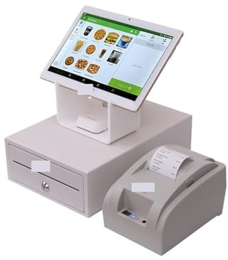 Registrierkasse, 10-Zoll-Tablet-Kassen-POS-Maschine mit POS-Software for Einzelhandel, Restaurant, Supermarkt,Intelligente Registrierkasse