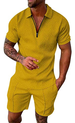 HELLORSOON Ensemble de Fitness pour Homme Homme Pas Cher Sportwear Tee Shirt Chemise à Carreaux SéChage Rapide pour Les Sports De Formation Jogging Sport Ensemble Basket Spray Paillette Vetement