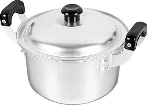 Holibanna Pentola Alluminio con Doppio Manico per Noodle Zuppa Veloce Riscaldamento Rapido Superficie Liscia e Resistente alla Ruggine per Cucina Tradizionale