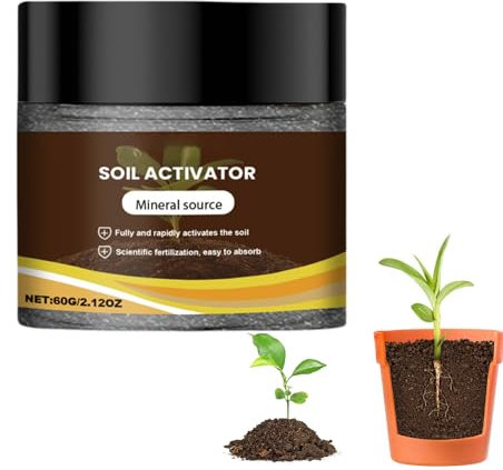 Soil Activators, 60g Organic Soil Activator & Plant Fertilizer, Plant Food, Effectively Decomposes Residual Salt In The Soil, Alleviates Salinization, Easy To Operate, For Healthy Flowers