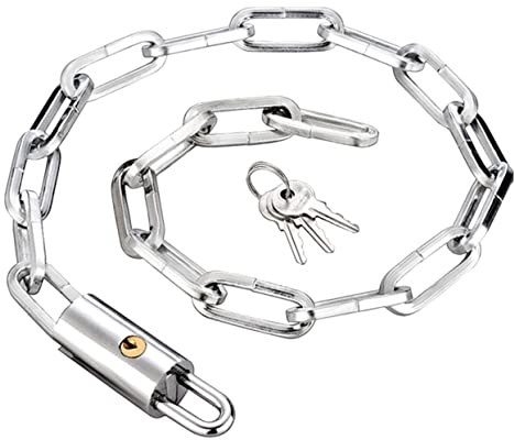 Milisten Candado De Cadena Prueba De Para Bicicleta Candado De Seguridad Portátil Para Ciclismo Para Motocicletas y Bicicletas Exteriores