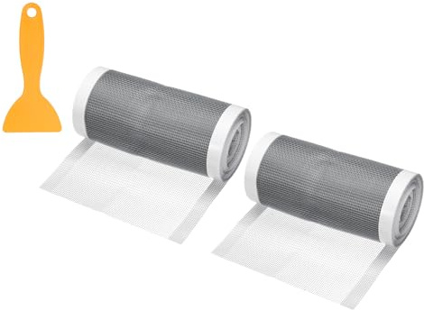 sourcing map Disposable Shower Drain Cover Hair Catcher, 12cm x 4m Self Adhesive Mesh Hair Stopper with Removal Tool for Bathroom Kitchen Linear Drain