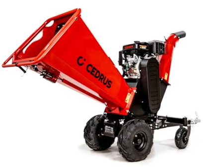 Hahn & Sohn Trituradora de gasolina Cedrus RB04PRO-E - 15 cm, arranque eléctrico, motor Loncin, residuos de jardín, astilladora de madera, trituradora profesional, jardín, silenciosa, trituradora para
