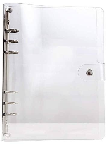 Transparentes A4/A5/A6/A7-Notizbuch, lose Blätter, Ringbuch, transparenter Kunststoffclip, Aktenordner, Notizbuch, Planer, Bürobedarf (A4)
