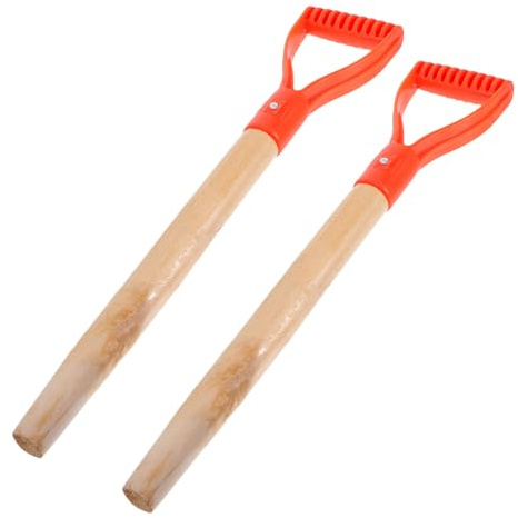 Kisangel 2pièces Manche Bois pour Pelle De Rechange Manches Longs d pour Creuser Et Ratisser Accessoires De Jardin