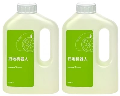 Lot De 2 Flacons De 1 Litre De Solution De Nettoyage For Robot Aspirateur Laveur, Compatible Avec ECOVACS Deebot T30/T50/X8/X9 PRO Omni, Recharge Liquide Sans Traces