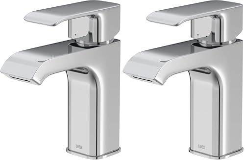 Lenz Badarmatur MILANA in Chrom-Optik – mit Energie- und Wassersparfunktion – hochwertige Verarbeitung, robust & langlebig - 44220002 (Packung mit 2)