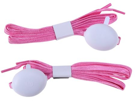 CAXUSD Cordones Luminosos para Zapatos LED Rosa 10 Luces Led, 4 Modos Intermitentes, Material Pp, Ideales para Correr y Actividades Nocturnas, 1 Par