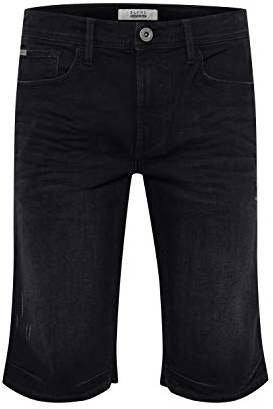 Blend Denon herrjeans, shorts, korta denimbyxor av stretchmaterial, normal passform, Denim svart (76204), XL