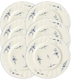 Villeroy & Boch Vieux Luxembourg Speiseteller, Porzellan, Weiß, 29.20 x 29.20 x 8.5 cm, 6 Einheiten