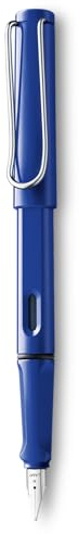 Lamy Safari Füllfederhalter, elegantes Design, coole Stifte, beste Stifte für glattes Schreiben, Journaling und Kalligraphie, für Linkshänder, Blau