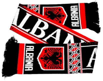 Albanien Fan Schal - Jaquard Schal Albania