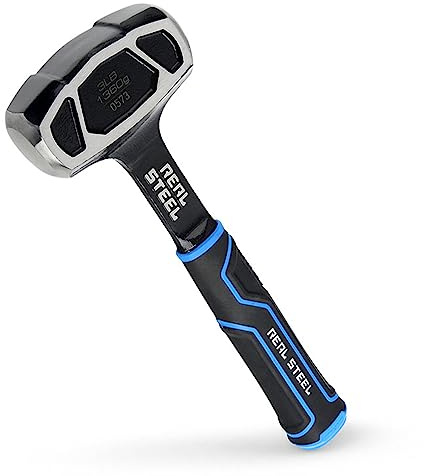 REAL STEEL Drilling/Crack Hammer 3 Lb Small Sledge Hammer One Piece Forged Sledgehammer 0573