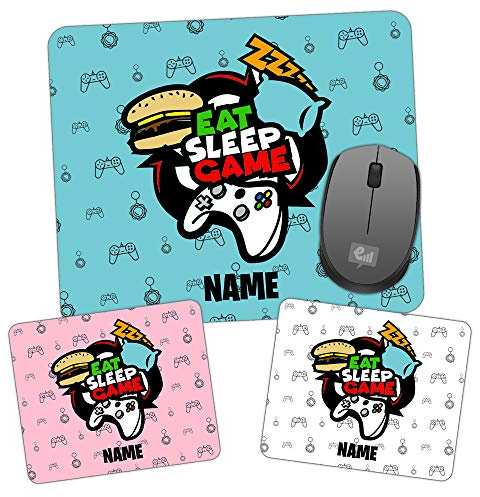 Personalised Gamer Mouse Mat - Add Name - Non-Slip Rubber Base Pad for PC Laptop Computer Gaming Gift Mousepad Office Home Room Boys Girls