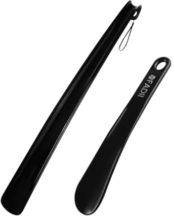 FADII 2 Pack Shoe Horn Long Handled 45cm+22cm Long Shoe Horn-Plastic Shoehorn for Men, Women with Comfort Grip Long Shoe Horns-Flexible Extra Long Shoe Horn for Elderly