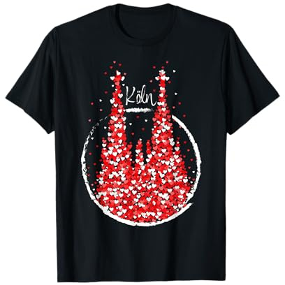 Köln Kölner Dom Karneval Fasching Rot Weiss Geschenkidee T-Shirt