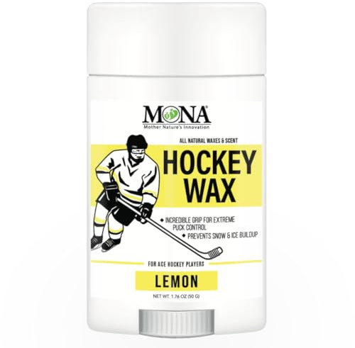 MONA Brands Elite Hockey Stick Wax for Ace Hockey Players | Premium Blade Protection | Improved Puck Control | Prevents Ice Buildup and Soggy Blade Tape (1-Pack, Lemon)