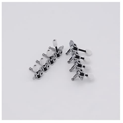 Tuning Pegs 1 Set Mandolin Guitar Machine Heads Tuners Gear Ratio 1:18 (Color : Silver)
