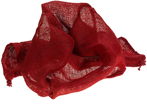 DéVa Sac de protection en toile de jute rouge 60 cm x 80 cm 250 g – Décoration en toile de jute – Protection hivernale