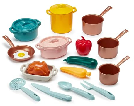 Jouets Ecoiffier - 1685 - Batterie de casseroles - Vert Azur - Jeu d'imitation pour Enfants - Dès 18 Mois - Origine France Garantie