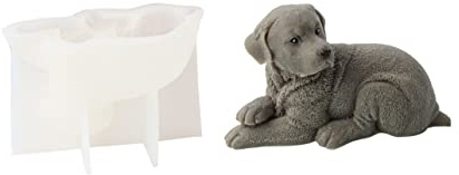 Xidmold 3D Hund Silikonform Kerzenform Seifenform Hund Silikon Formen Tier Backform für Tortendeko, Schokolade, Seife, Sojawachs Kerzen, Handwerk (Hund E)