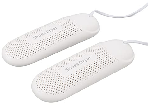 Secador de Zapatos, Esterilización de 12 W y 360 Grados, Desodorización, Elimina el Mal Olor, Desinfecta los Zapatos, Secador de Zapatos Portátil con Control de Temperatura (Estándar Enchufe de la