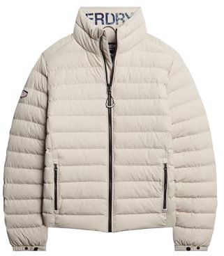 Superdry Fuji Print Padded Jacket Anorak, Chateau Grey, S för Män, Chateau Gray, S