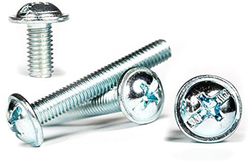 M4 (4mm x 30mm) Flanged Zinc Machine Button Head Screws Phillips Combi Pan Head Screws with Collar (Pack of 20) C06BC