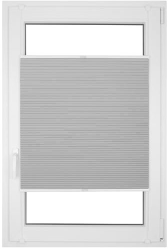 RENA Wabenplissee Thermo Plissee ohne Bohren Verdunklungsplissee Blickdicht Fenster Balkonfenster Balkontür Verdunkelung Sonnenschutz Innen Sichtschutz Hitzeschutz Stahl 75x200 cm