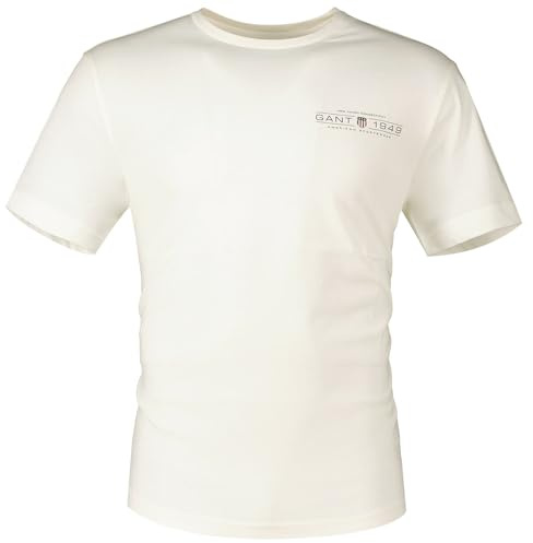 GANT Camiseta Estampada para Hombre, Cáscara De Huevo, XL
