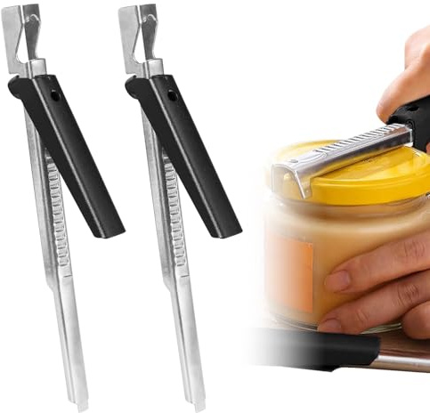 Pumwoy 2 Stück Effortless Arthritis Jar Opener, Lid Opener, Dosenöffner Manuell Verstellbarer Dosenöffner, Non-Slip Flaschenöffner für Senioren,Multifunctional Deckelöffner Für Senioren Schwache Hände