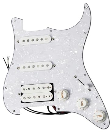 Loaded Pickguard Tonabnehmer Set Vorverdrahteter Gitarren-Schlagbrett-Tonabnehmer Für SSH ST E-Gitarre(Pearl)