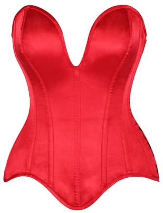 Daisy Corsets Satin Overbust Corset Top for Women. Lingerie, Bustier, and Plus Size. Steel Boned Cincher - Zipper and Lacing