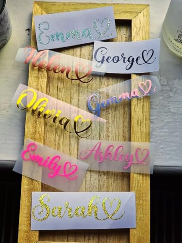 Custom Name Word Sticker – Personalized Text Cut Vinyl Decal in Fancy Font – Ideal for Car, Laptop, Water Bottle & Home Decor – Unique Customization Option for Personalized Stickers - Emma