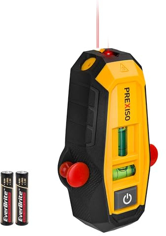 PREXISO 2-in-1 Magnetic Stud Finder with Laser Level | Laser Line, Bubble Vials, Wall & Hanging Alignment Tool