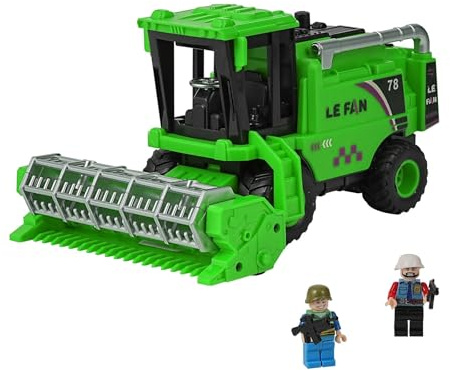 Combine Harvester Toy - Farm Toy Vehicle, Simulating Wheat Cutting Scenes and Multi Joint Movable Combine Harvester Vehicle, Harvest Toy, Combine Harvester Harvest Toy, Green