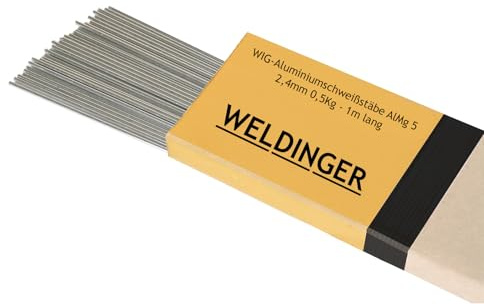 WELDINGER WIG-Aluminiumschweißstäbe AlMg 5 2,4 mm 0,5 kg (ER5356/3.3555)