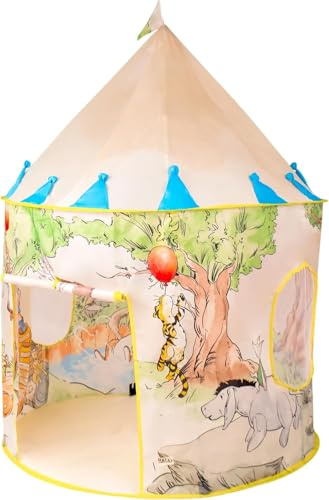RELSY Winnie The Pooh Tent | Pop Up Tent for Kids | Artist Hand-Drawn Winnie The Pooh Kids Indoor & Outdoor Play House | 135 x 100 cm