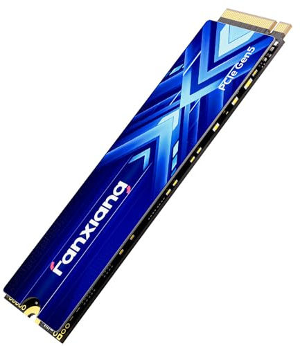 fanxiang S910 Max SSD NVMe 4To PCIe 5.0 x4, jusqu'à 14000 Mo/s | Jusqu'à 13000 Mo/s en écriture, SSD Interne NVMe M.2 2280 3D NAND, compatible avec PS5, ordinateur portable et de bureau