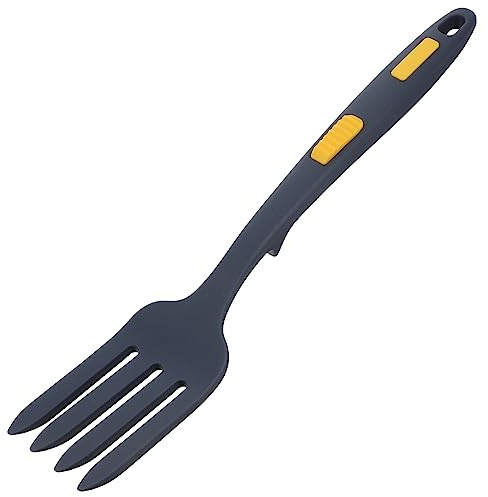 Luxshiny Fourchette Cuisine En Silicone Profonde Bleu, Fourchette à Pâtes Antiadhésive, Résistante à La Chaleur, Saine Odeur, Ustensile Pratique Pour Préparation Culinaire Quotidienne