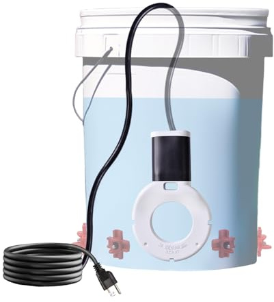 comincia 250 W Hühner-Warmwasserbereiter, Taucheimer Heizung, Enteiser für 1,8 l, beheizte Hühnerbewässerung für den Winter, gefriersichere Geflügelbewässerung, Vorratstank und Wassertrogwärmer für