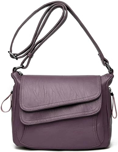 Crossbody plånböcker för kvinnor PU-läder axelväskor resväskor och handväskor medium fickböcker
