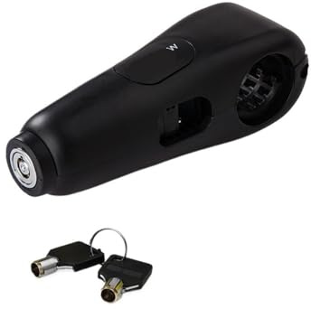 Verrou De Frein Sécurité pour Vélo Et Scooter Verrouillage De Guidon Moto À Majorité Sonore 110db Disques Frein Cadenas(Gray)