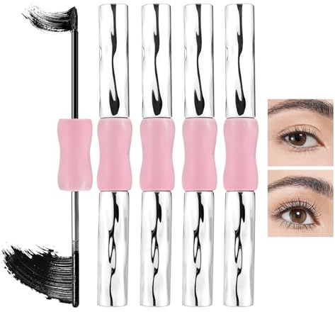 ALONK 4er Pack Mascara mit Metallbürste, Double End Wimperntusche Metallbürste, Iron Eye Mascara