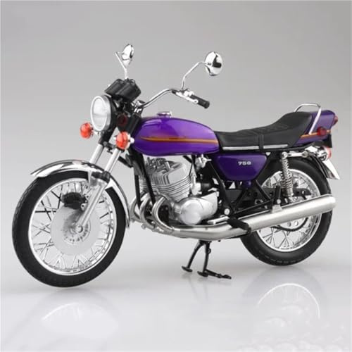 MPODYTSF Modello in Scala Simulazione di Modellino Moto in Lega, Regalo, Decorazione da Collezione 1:12 per Kawasaki 750SS Mach IV(Mauve)