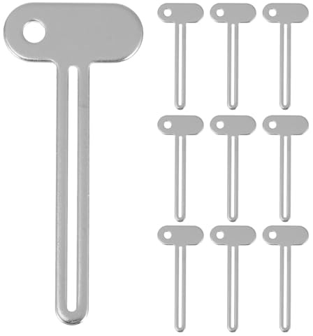 Healvian Presse-tube de Dentifrice Manuel en Métal, Lot de 10 Clés Presse-tubes Compactes, Outil Presse-dentifrice sans Effort pour Tubes Cosmétiques et Alimentaires, Maison,