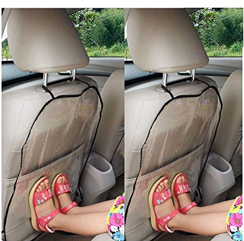 2 Pcs Auto Housse de Siège,Wady Siège Auto Voiture De Couverture Protection Pour Les Enfants Boue Mat Propre Protecteur Kick Mat poussières Arrière Anti Coup de Pied et Poussières