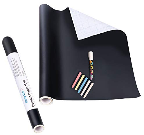LHKJ Film Tableau Noir Adhesif,Effaçable Auto-adhésif Sticker Blackboard 45x200cm